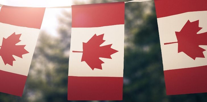 Three Canada flags