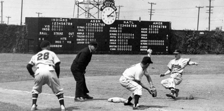 Baseball game taking place in Indiana