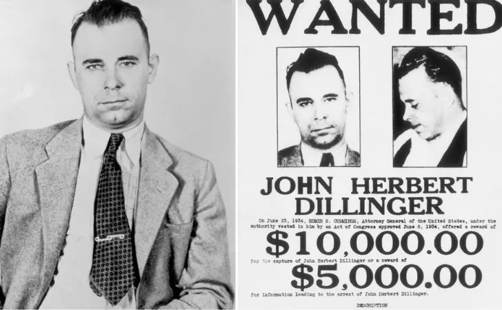 John Dillinger wanted poster