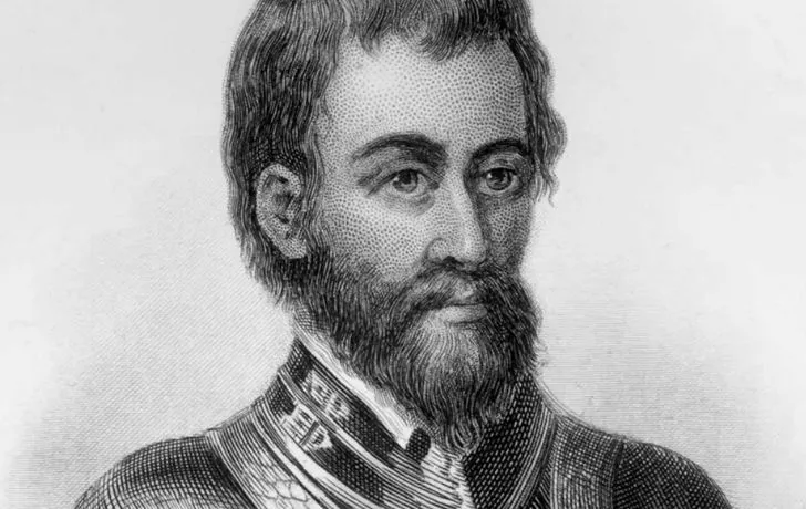 An illustration of explorer Francisco Vazquez de Coronado