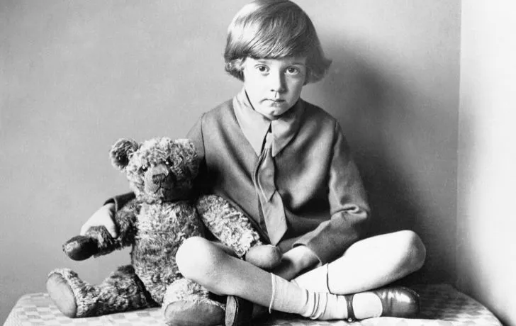 The real Winnie the Pooh bear and Christopher Robin