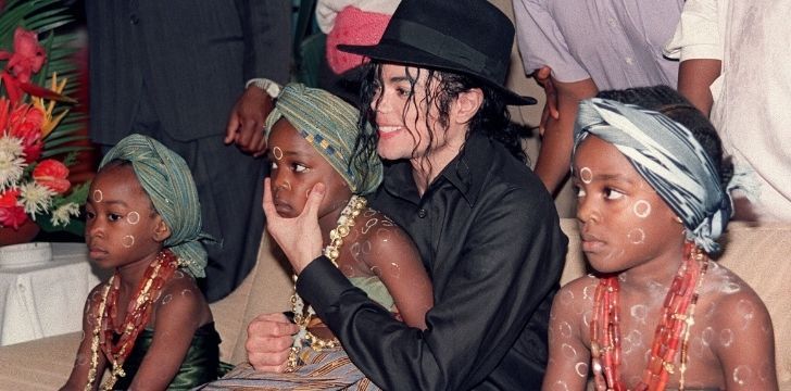 Michael Jackson with African children