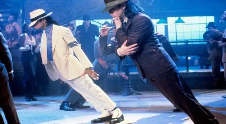 Michael Jackson defying gravity in his special shoes