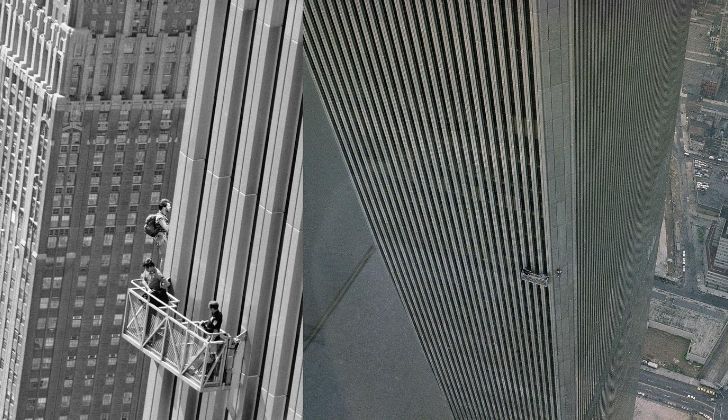 A picture of George Willig who climbed one of the Twin Towers