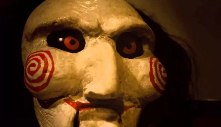The scary ceramic faced toy clown from the movie SAW