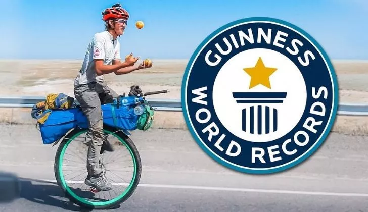 There are many world records performed on a unicycle