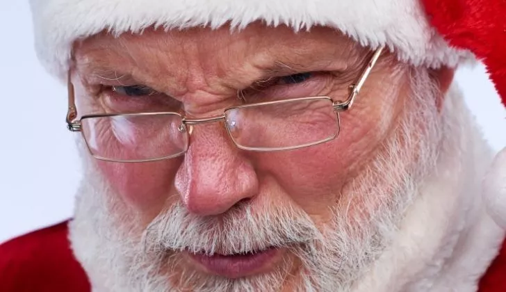 Santa looking angry