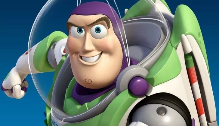 Buzz Lightyear looking fierce into the camera