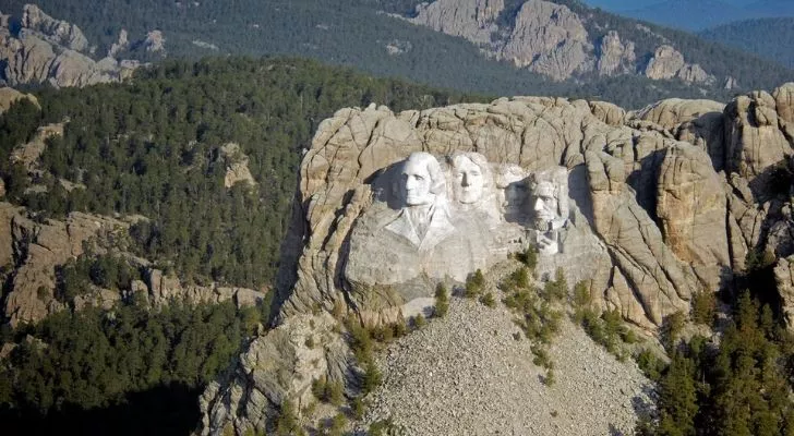 Mount Rushmore from above