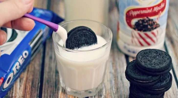 A Oreo Dip tool used to dip Oreos into milk