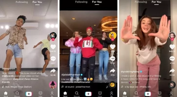 Young dancers on Tik Tok