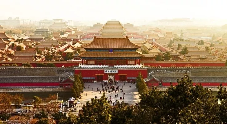 Dramatic view of the Imperial Palace in Beijing, China