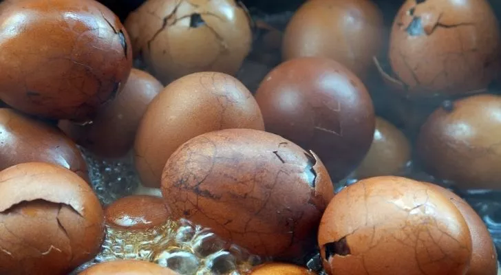 The Chinese egg delicacy called tong zi dan