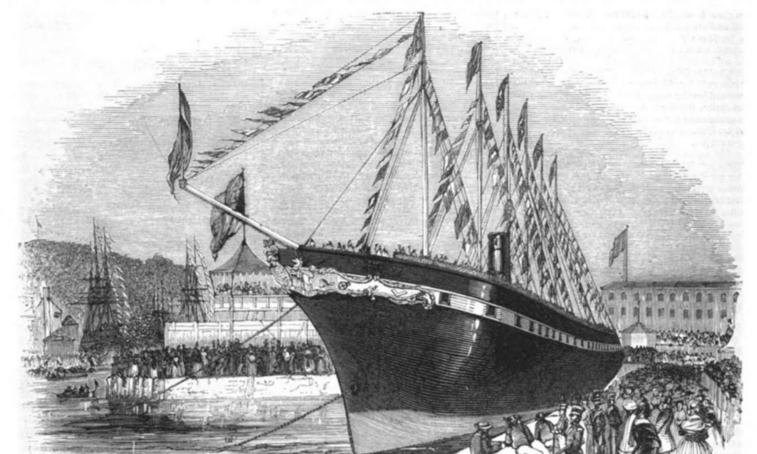 OTD in 1843: Brunel's SS Great Britain ship was launched after taking four years to build.