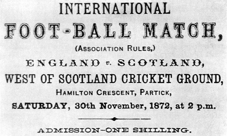 OTD in 1872: The world's first international soccer match took place.