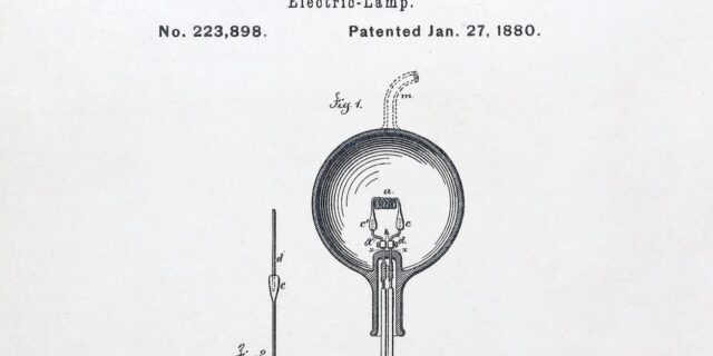 OTD in 1880: A patent for his electric lamp invention was given to Thomas Edison.