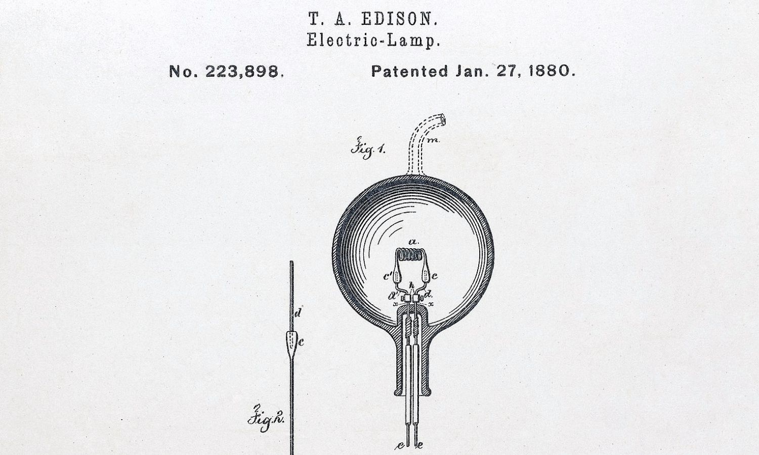 OTD in 1880: A patent for his electric lamp invention was given to Thomas Edison.