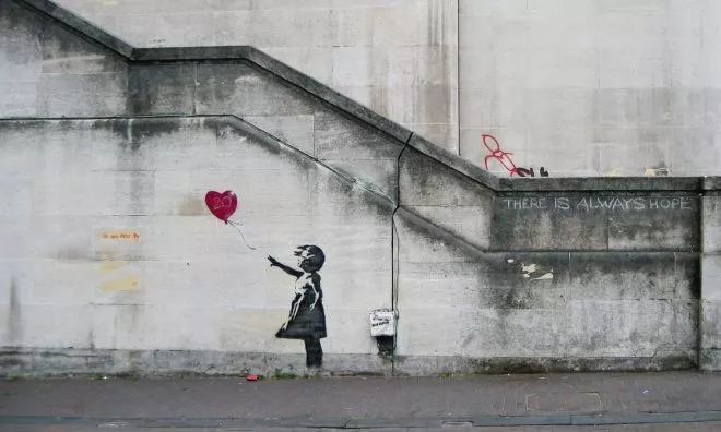 OTD in 2018: Banksy's famous "Girl With Balloon" was sold for £1 million at an auction