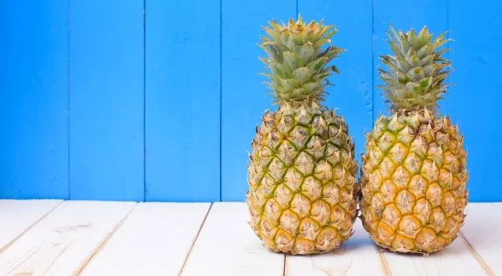 Two pineapples side by side
