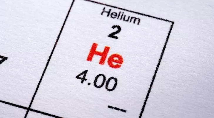 The atomic number of the chemical element helium