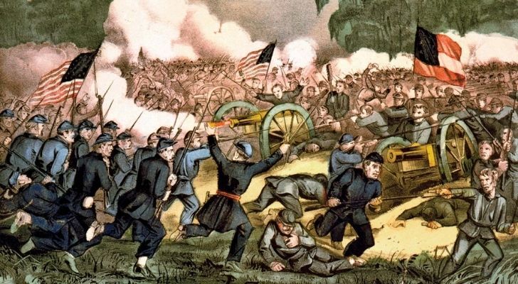 Impresión artística de la Guerra Civil Estadounidense