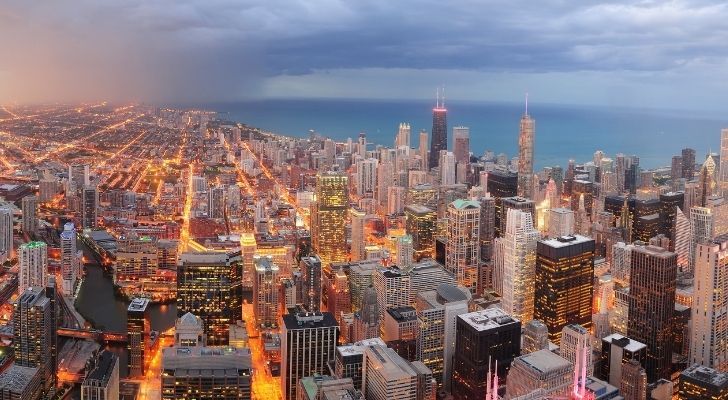 Muchos rascacielos en Chicago