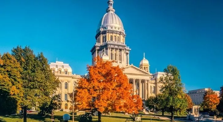 The Illinois State Capitol building in Springfield