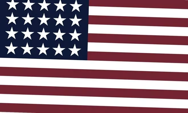 OTD in 1818: US Congress released a US flag that featured 20 stars and 13 red and white stripes.