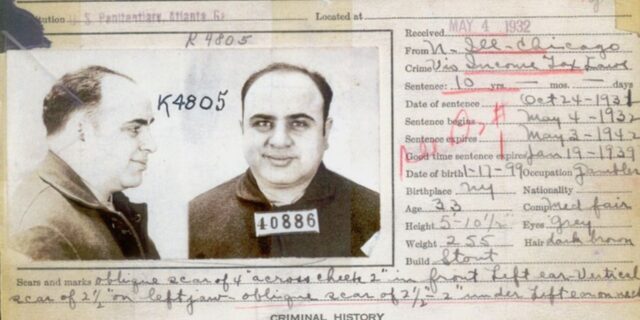 OTD in 1932: Al Capone went to prison.
