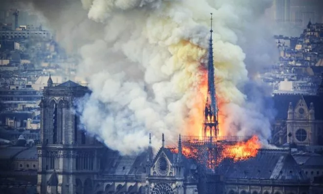 OTD in 2019: The Notre Dame Cathedral in Paris caught fire