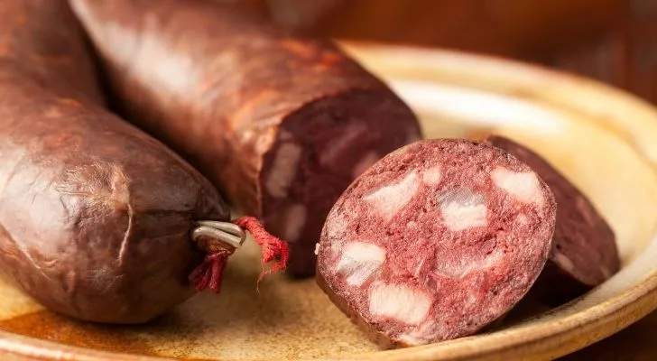 Black pudding which is a delicacy in the UK