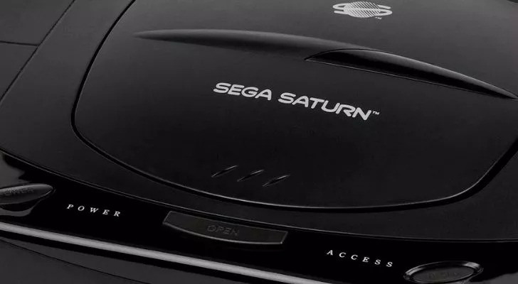 Sega Saturn black console