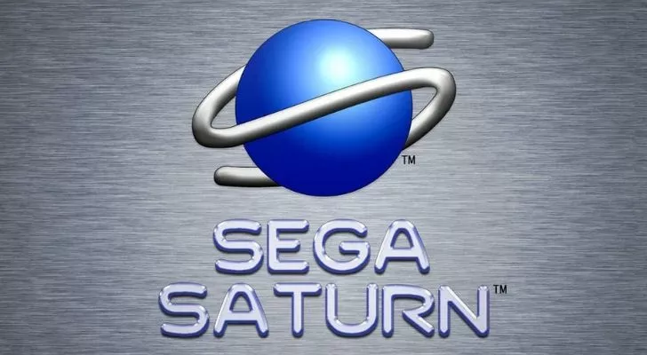Sega Saturn logo with the letter "S" twisted around a blue sphere