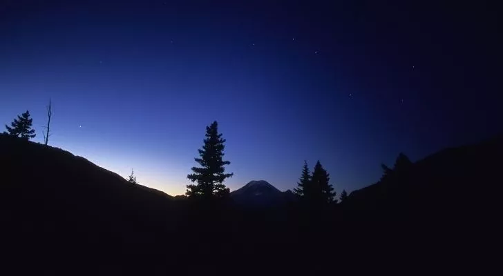 The Big Dipper visible in the night sky