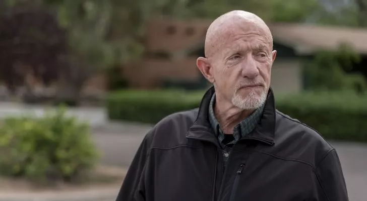 Jonathan Banks on the set of Better Call Saul