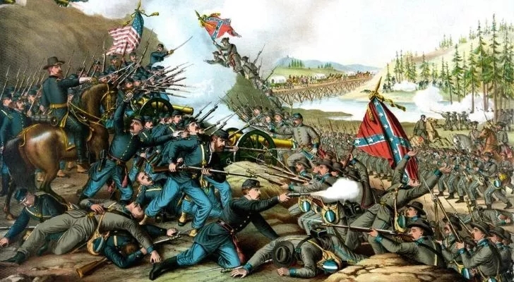 Artist impression of the American Civil War