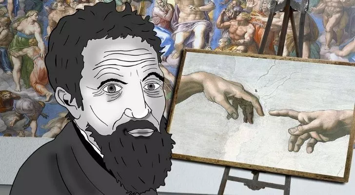Michelangelo'nun bir karikatürü