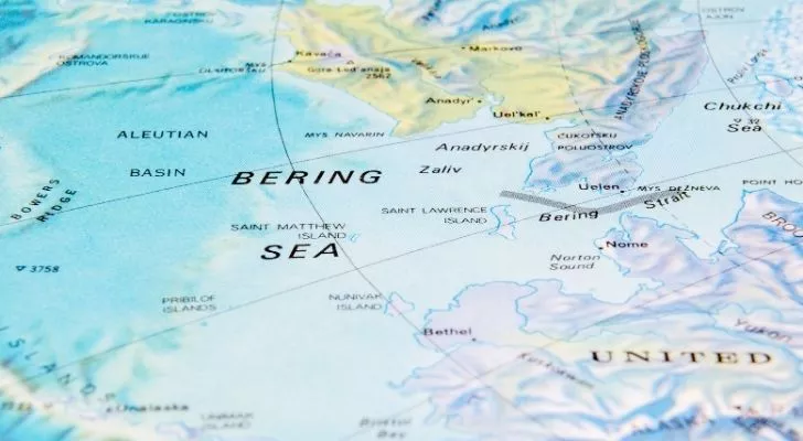 A map of the Bering Strait