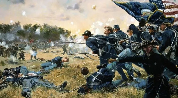 An artist impression of the American Civil War