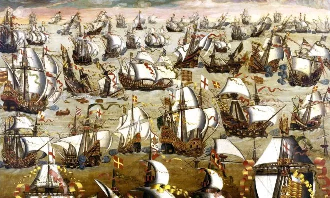 OTD in 1588: The English navy defeated the Spanish Armada at the Battle of Gravelines.