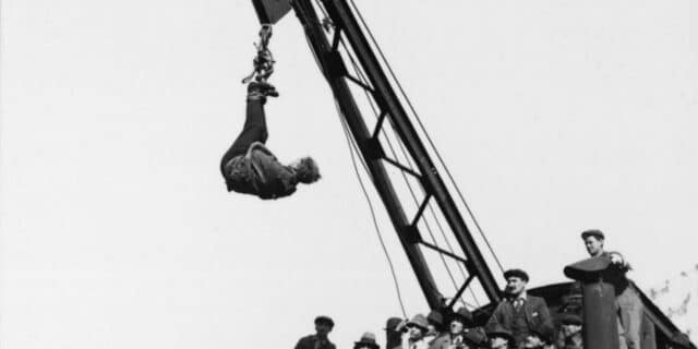 OTD in 1923: Harry Houdini broke free from a straitjacket while hanging upside down 40 feet in New York City