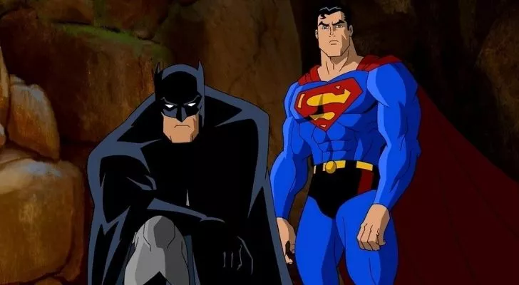 Süpermen ve batman müttefik olarak birlikte