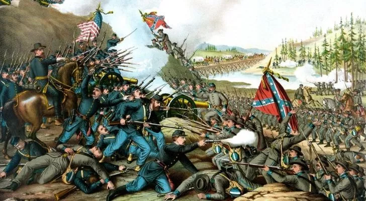 An artist impression of the American Civil War