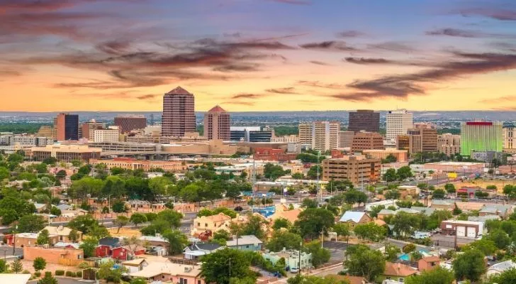 Scenic shot of the city of Albuquerque