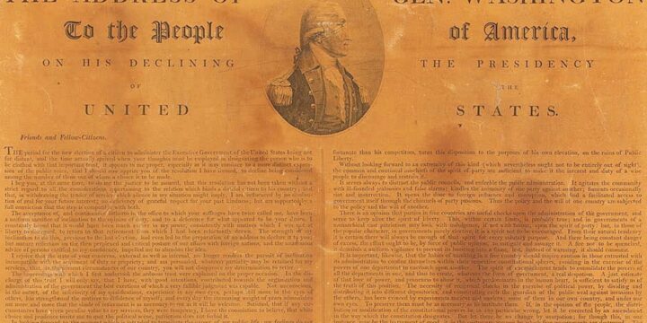 OTD in 1796: President George Washington provided a letter of address to say he would not run for president again after 20 years of service.