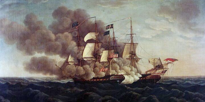 OTD in 1812: A battle at sea between USS Constitution and British HMS Guerriere occurred 400 miles off Nova Scotia.