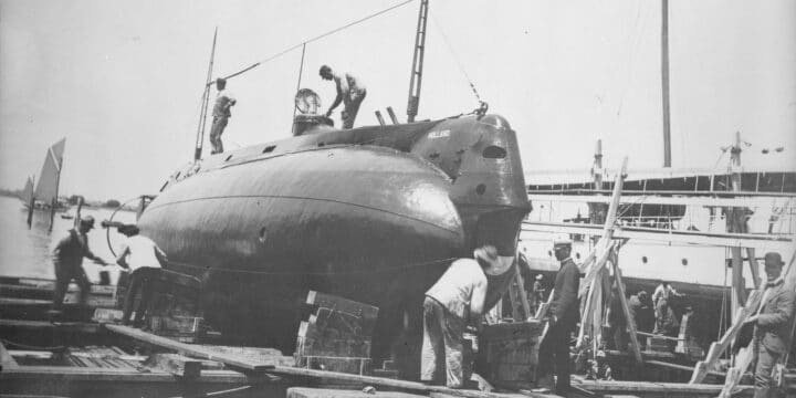 OTD in 1900: The USS Holland (SS-1) became the first modern submarine commissioned for the United States Navy.