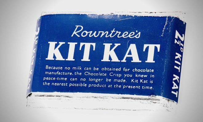 OTD in 1935: Rowntree's introduced the famous Kit Kat featuring three layers of wafer cut into finger slices and surrounded by milk chocolate.
