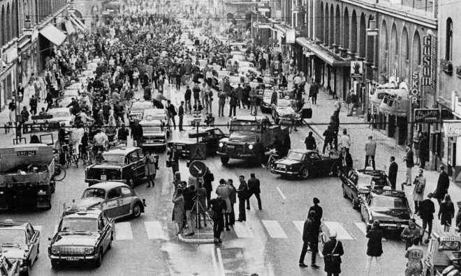 OTD in 1967: Sweden switched from driving on the left side of the road to the right side.