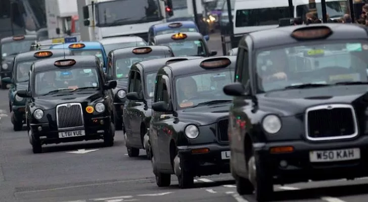 Lots of London black cabs